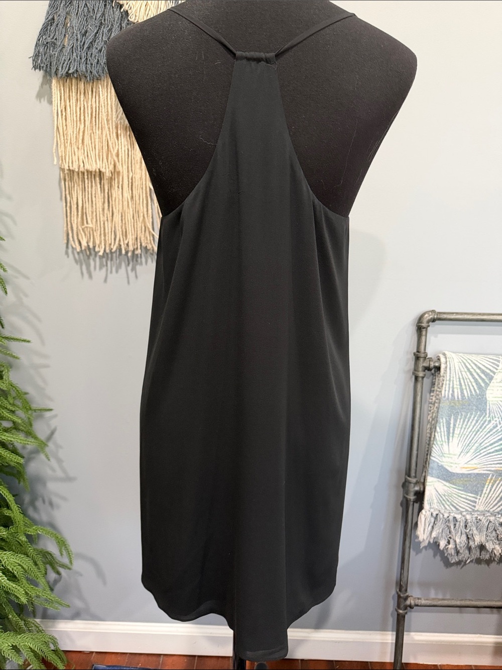 Alice + Olivia Little Black V-Neck Silk Slip Dress Size S/P - Picture 5 of 10